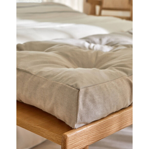 Long coussin de sol, collection "Intemporelle" (beige) Long coussin de sol, collection "Intemporelle" (beige)
